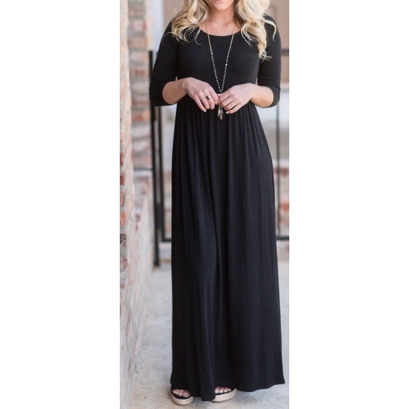 🆕Kaia Black Long Dress - Picture 2 of 4